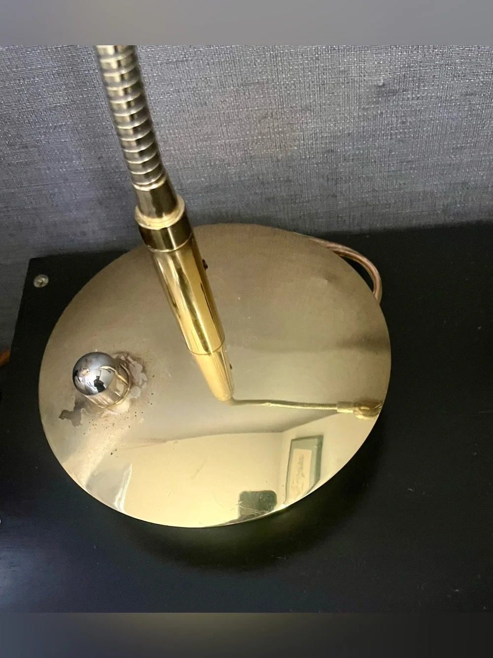 Holtkötter Leuchten Midnight Reader Gooseneck Table Lamp Satin Gold Model 6260/1